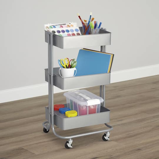 Lexington 3 Tier Rolling Cart By Simply Tidy Michaels lexington-3-tier-rolling-cart-by-simply-tidy-michaels